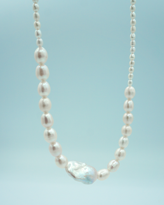 Marry Me Pearl Necklace Silver