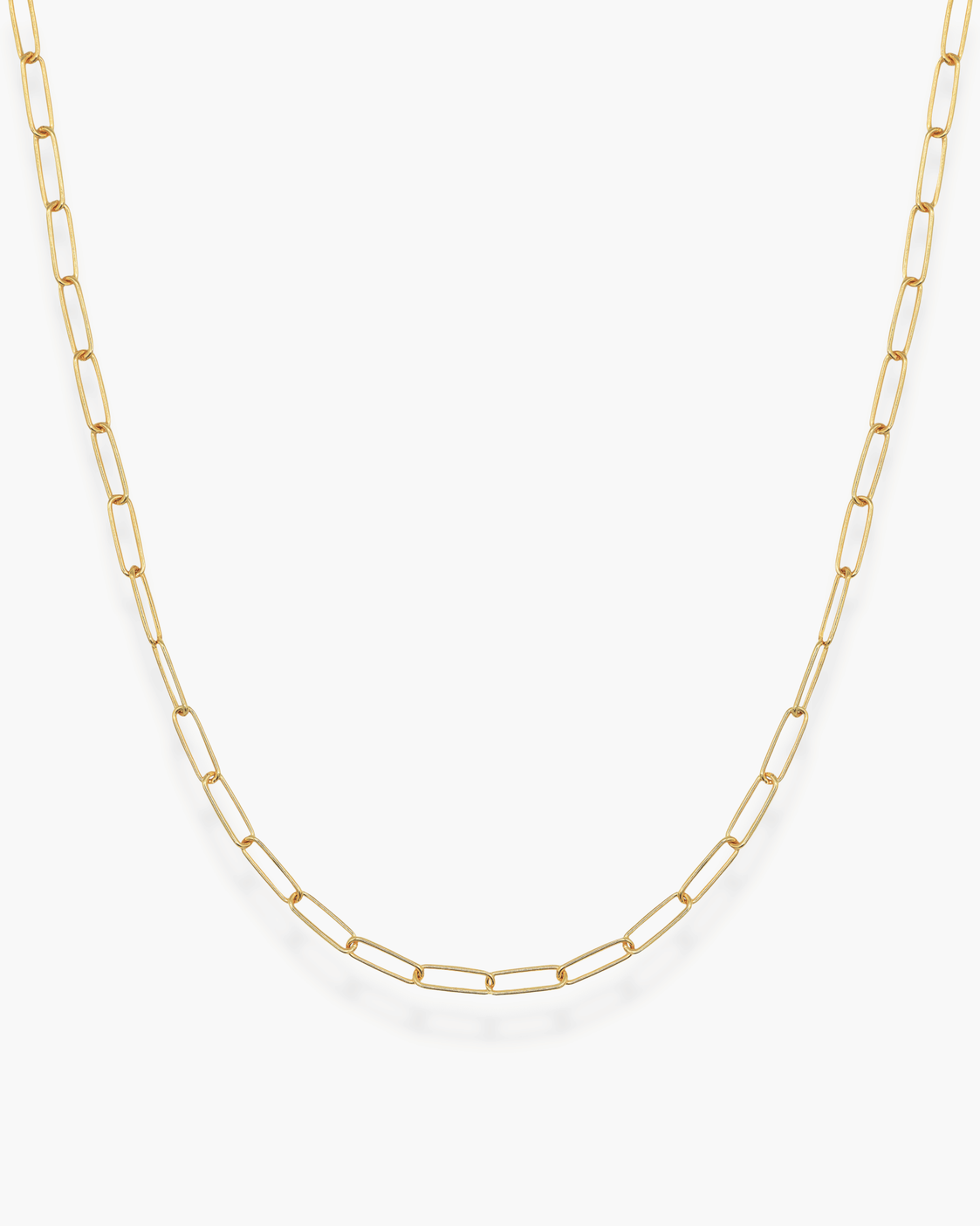 Long Link Necklace Gold
