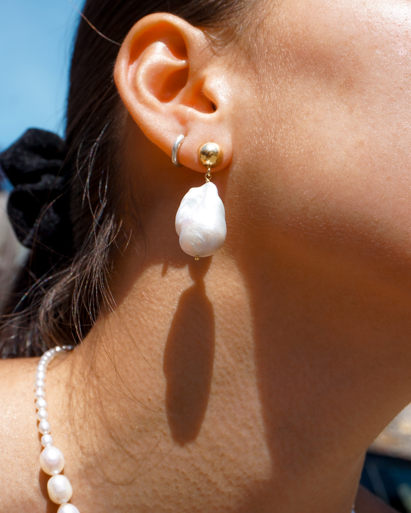 Marry Me Pearl Earrings Silver