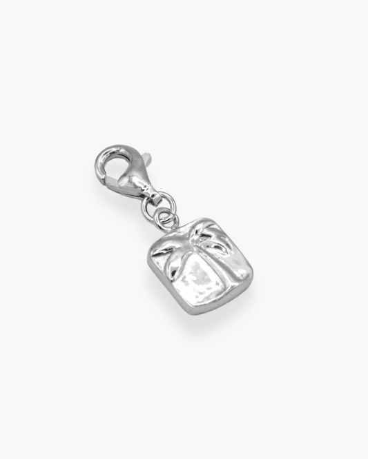 Palm Tree Me Necklace Charm Silver