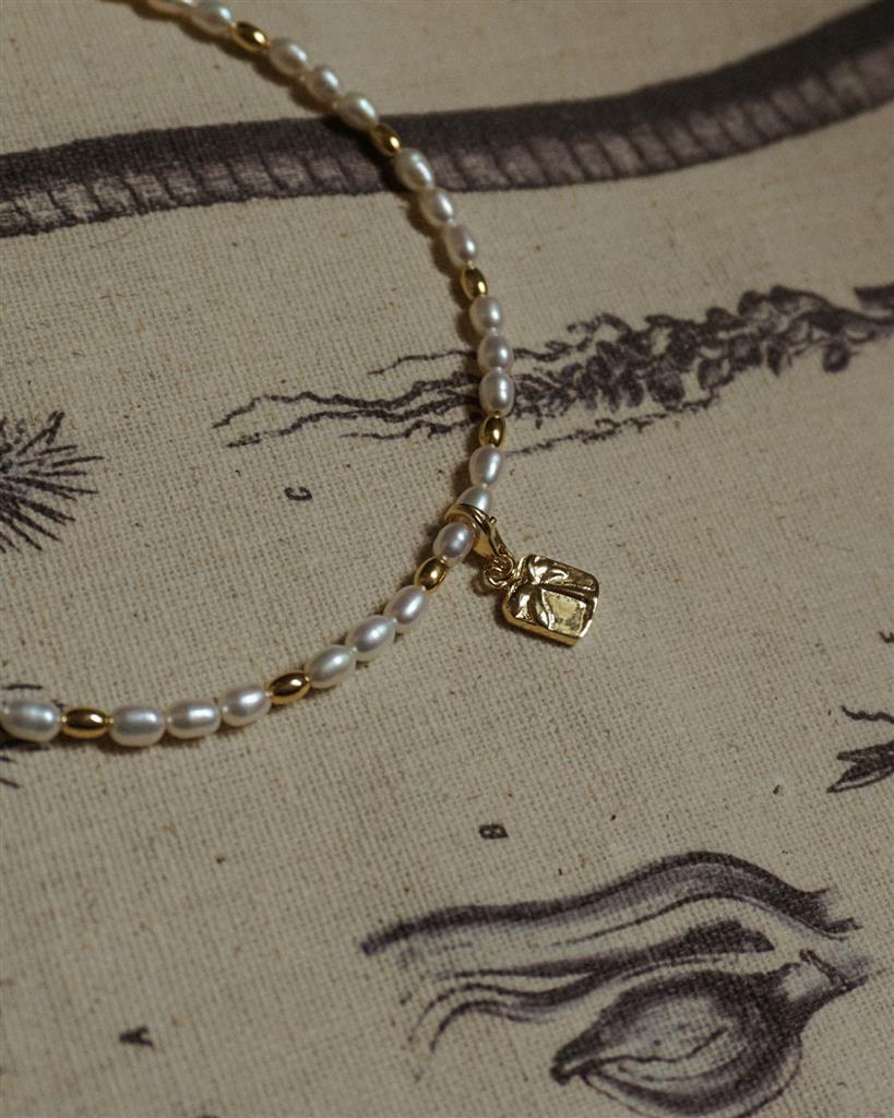 Palm Tree Necklace Charm Silver