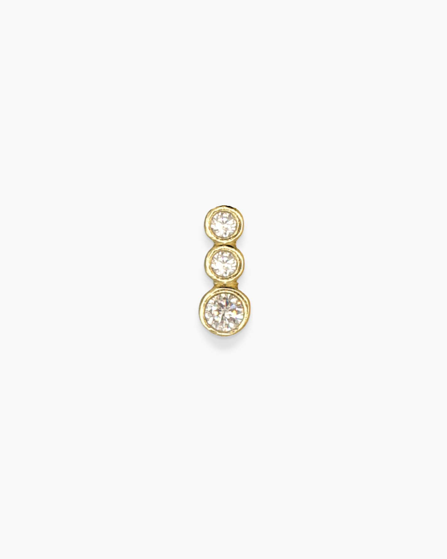 Single Lil 3some Stud Earring Gold