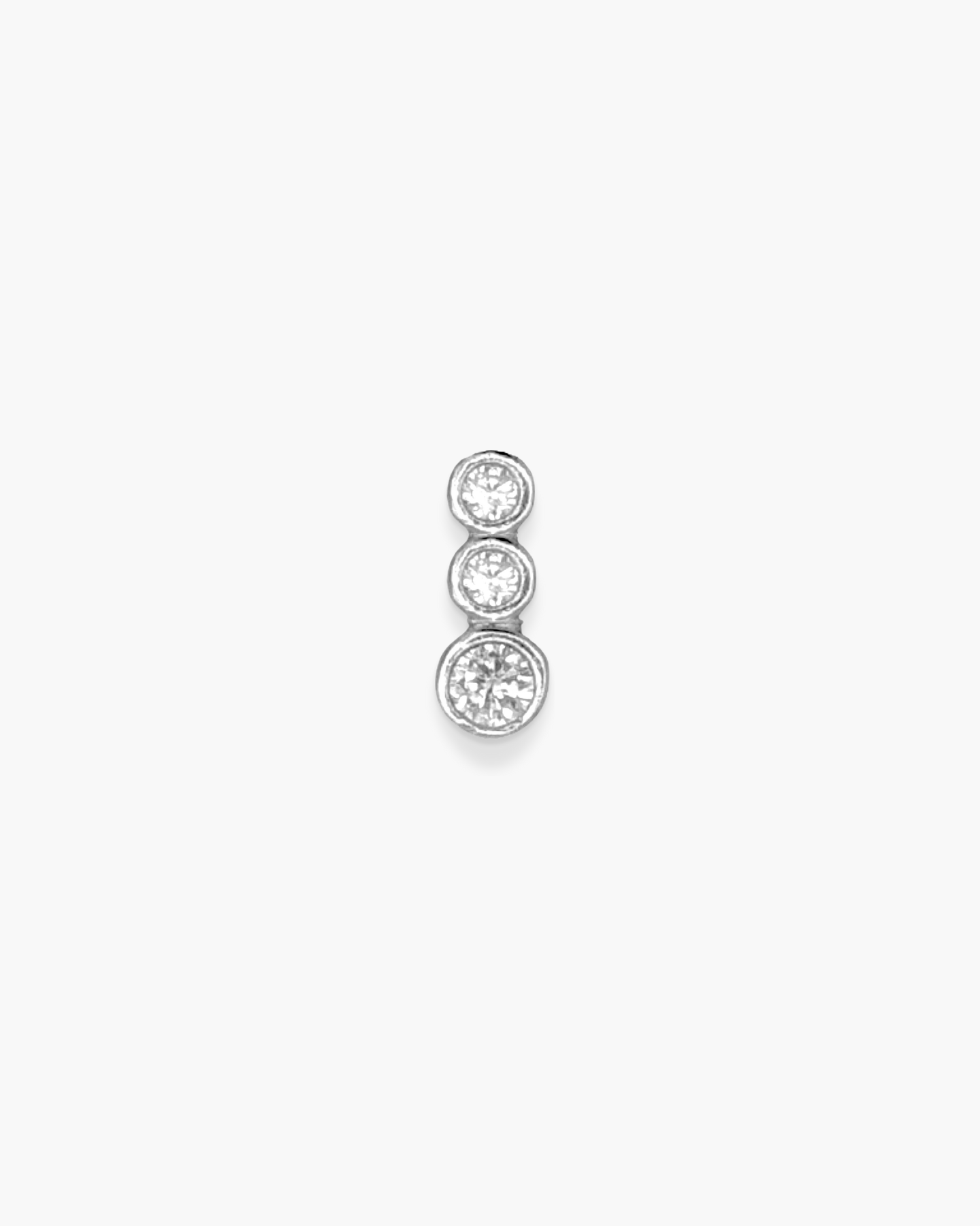 Single Lil 3some Stud Earring Silver