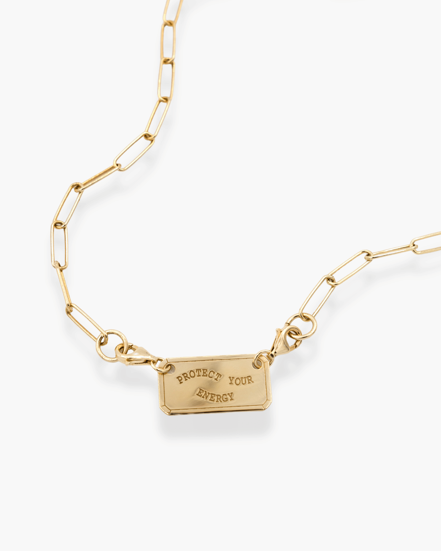 Open Front Necklace Gold