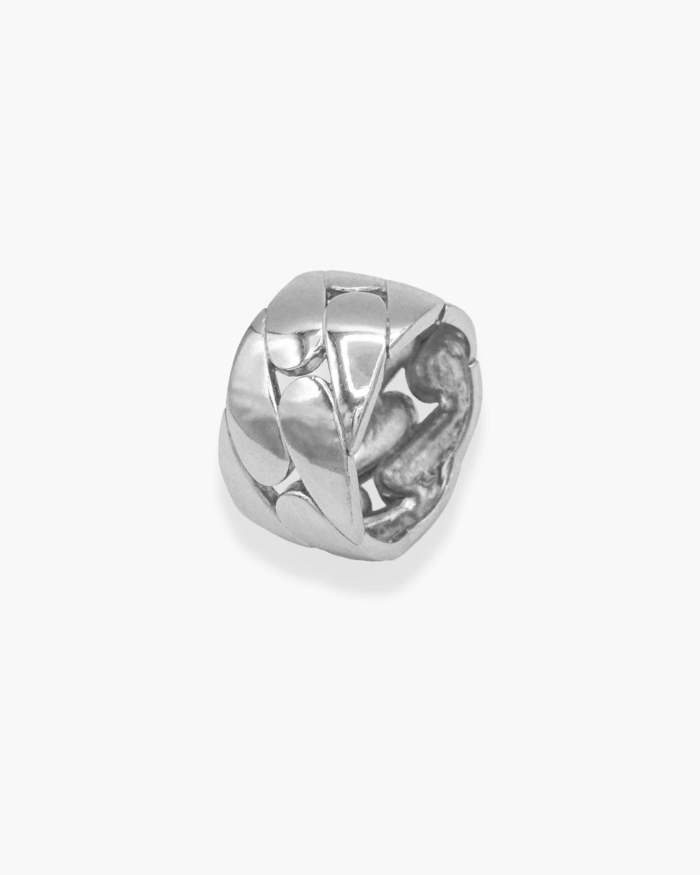 Thick Chain Ring Silver