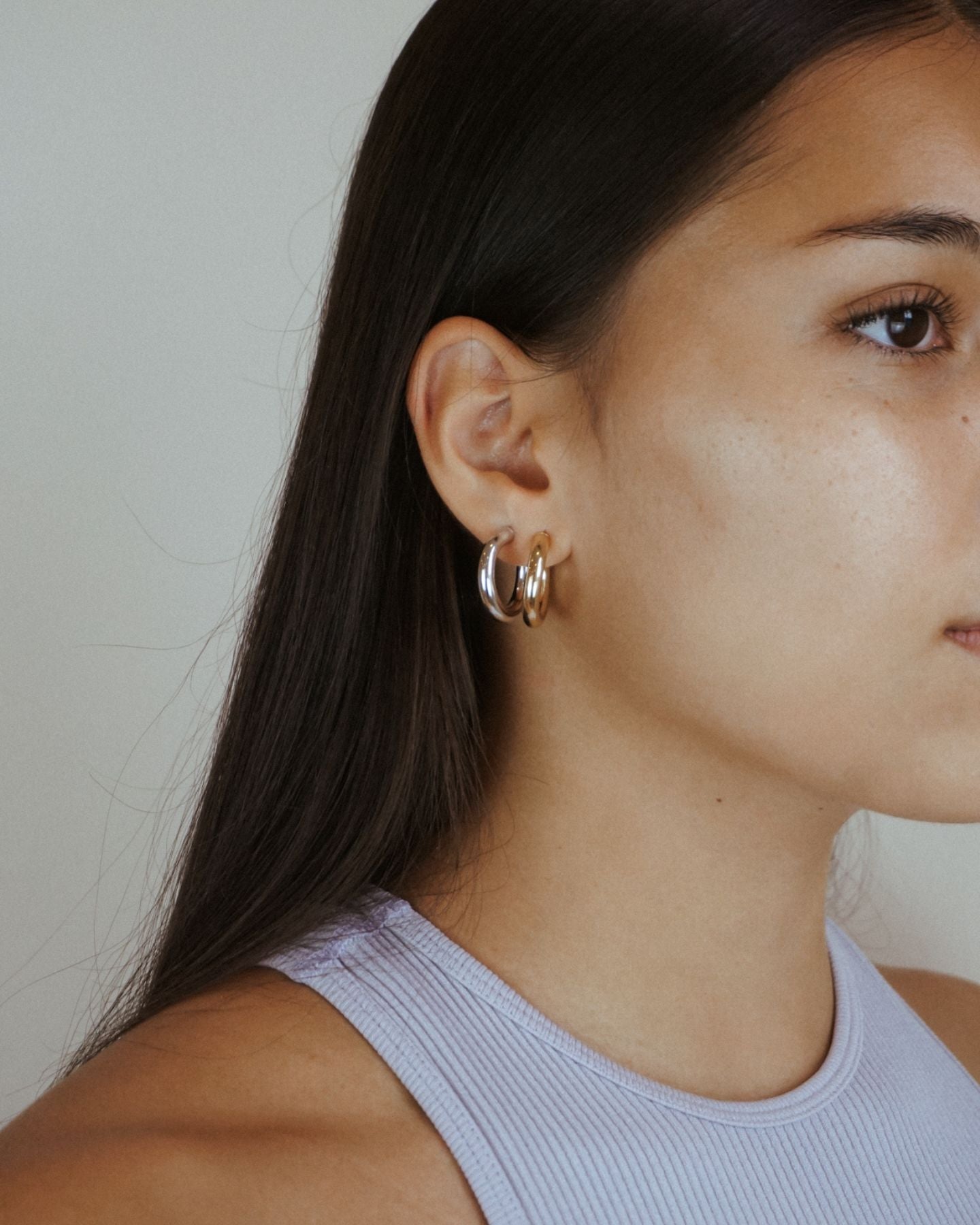 Bold'n'Basic Hoops Silver