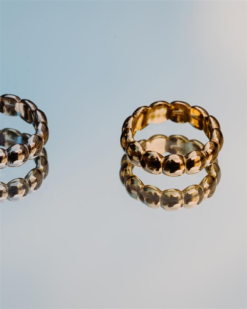 Bubbly Puffin' Ring Gold Vermeil