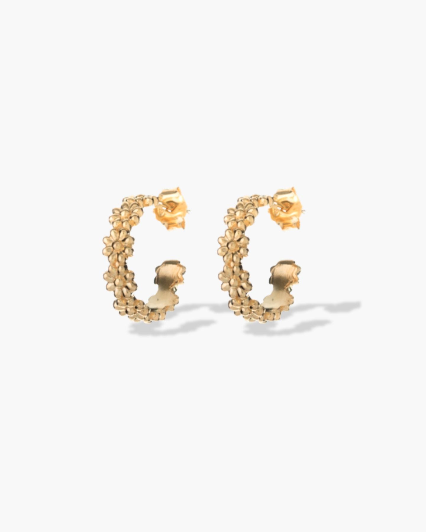 Cute A$$ Daisy Hoop Studs M Gold
