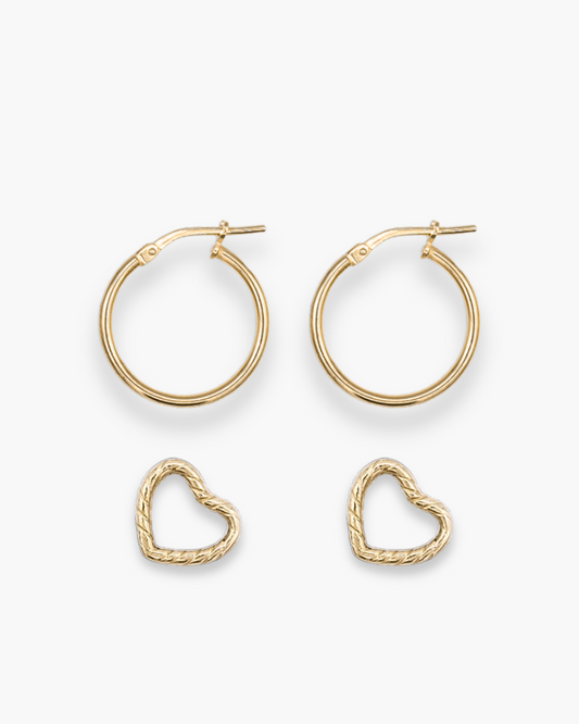 Evrydy x Twistin'n'Turnin' Creolen Set Gold