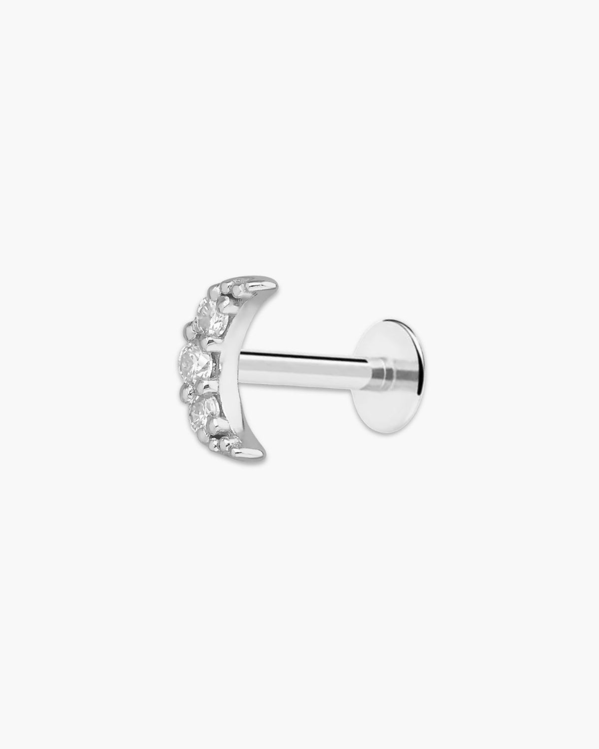 Glitter Moon Piercing Silver