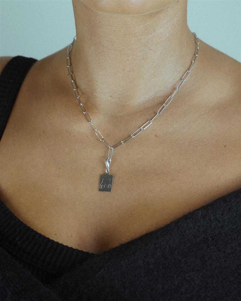 I Heart My T.I.T.S Necklace Charm Silver