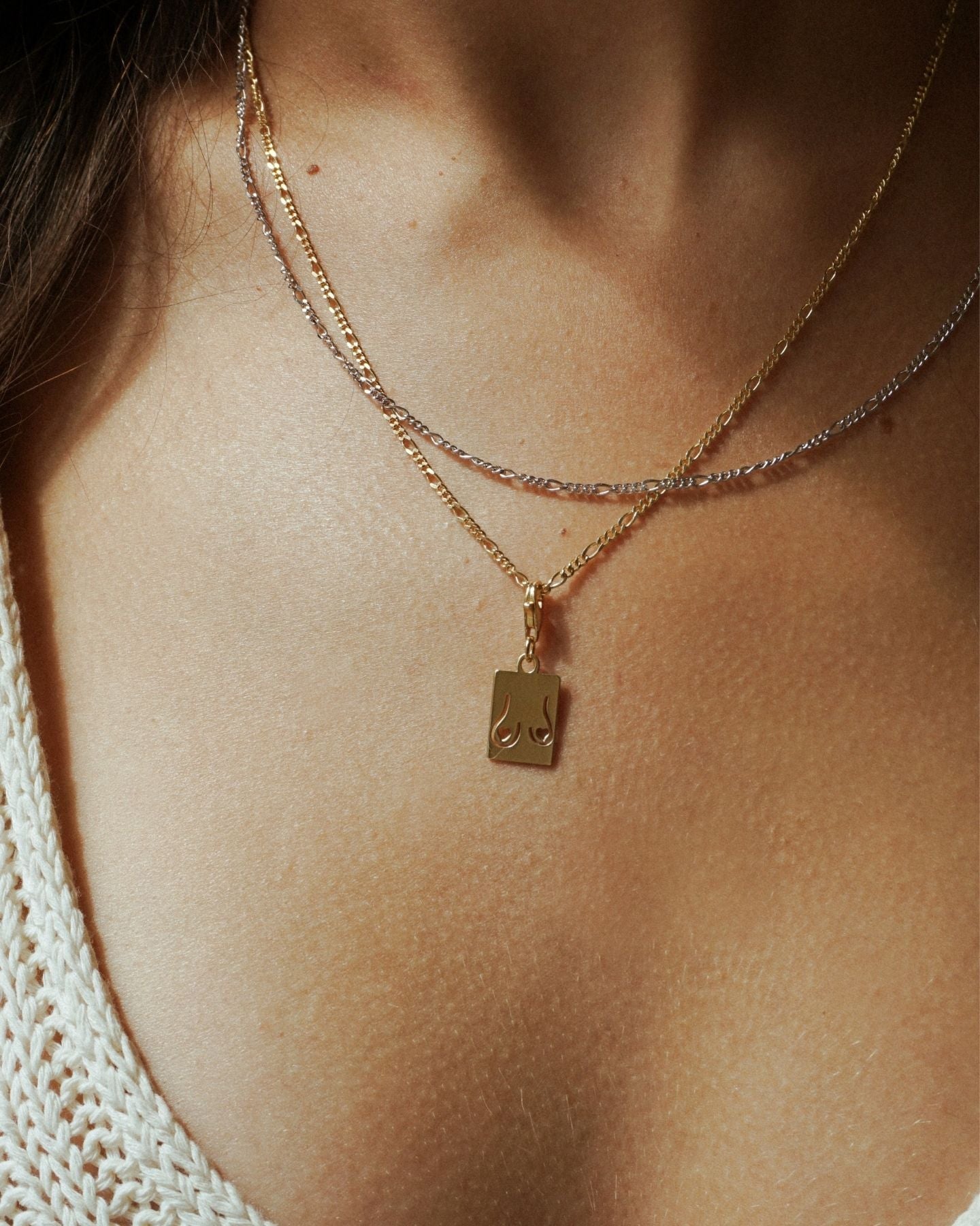 I Heart My T.I.T.S Necklace Charm Gold