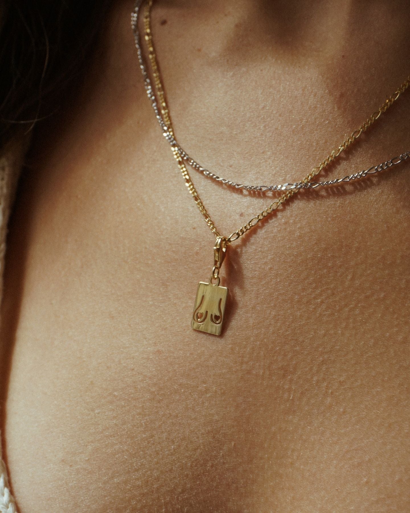 I Heart My T.I.T.S Necklace Charm Gold