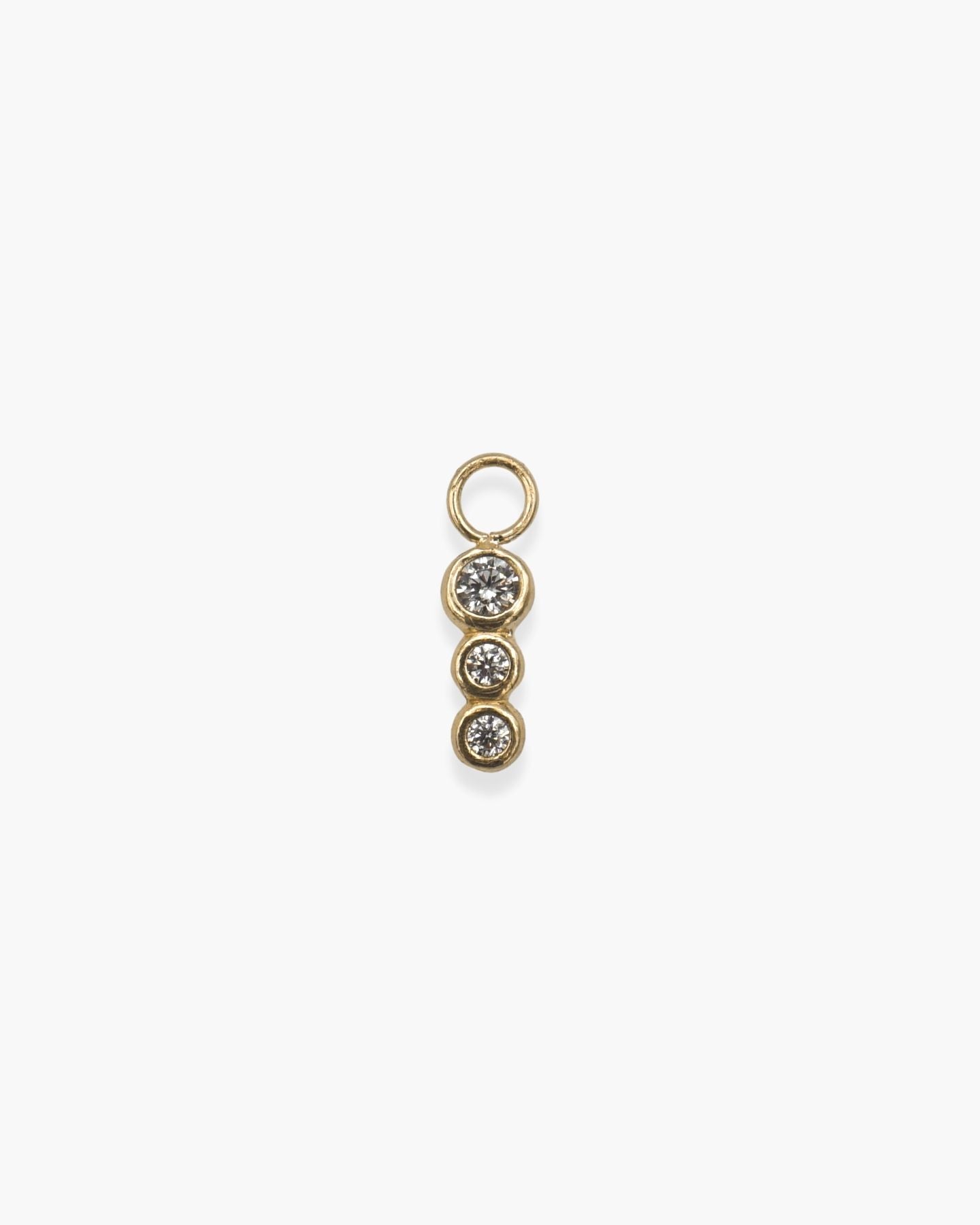 Lil 3Some Hoop Charm Gold