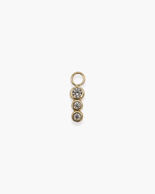 Lil 3Some Hoop Charm Gold