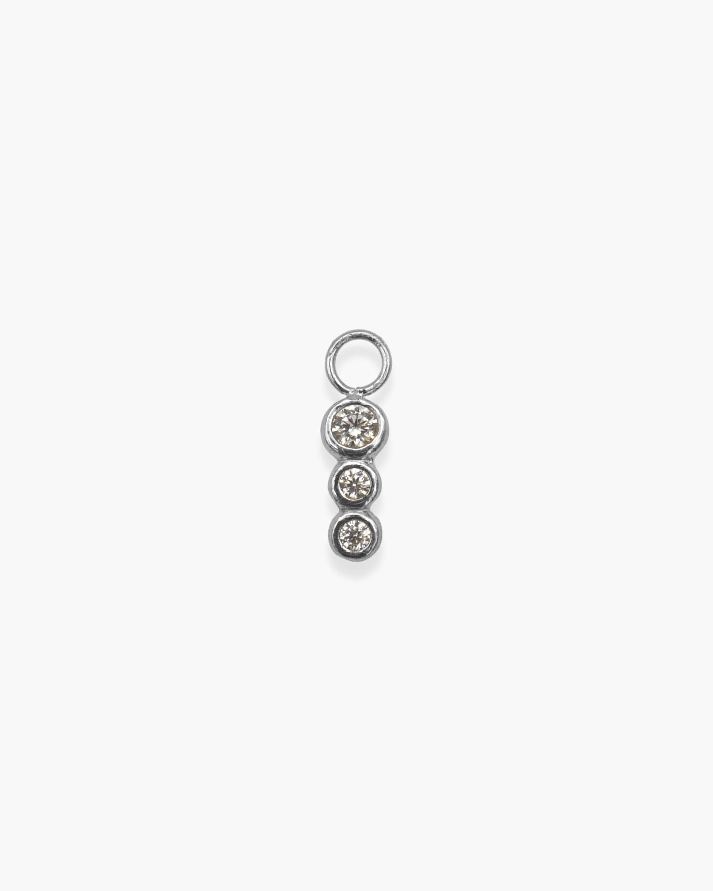 Lil 3Some Hoop Charm Silver