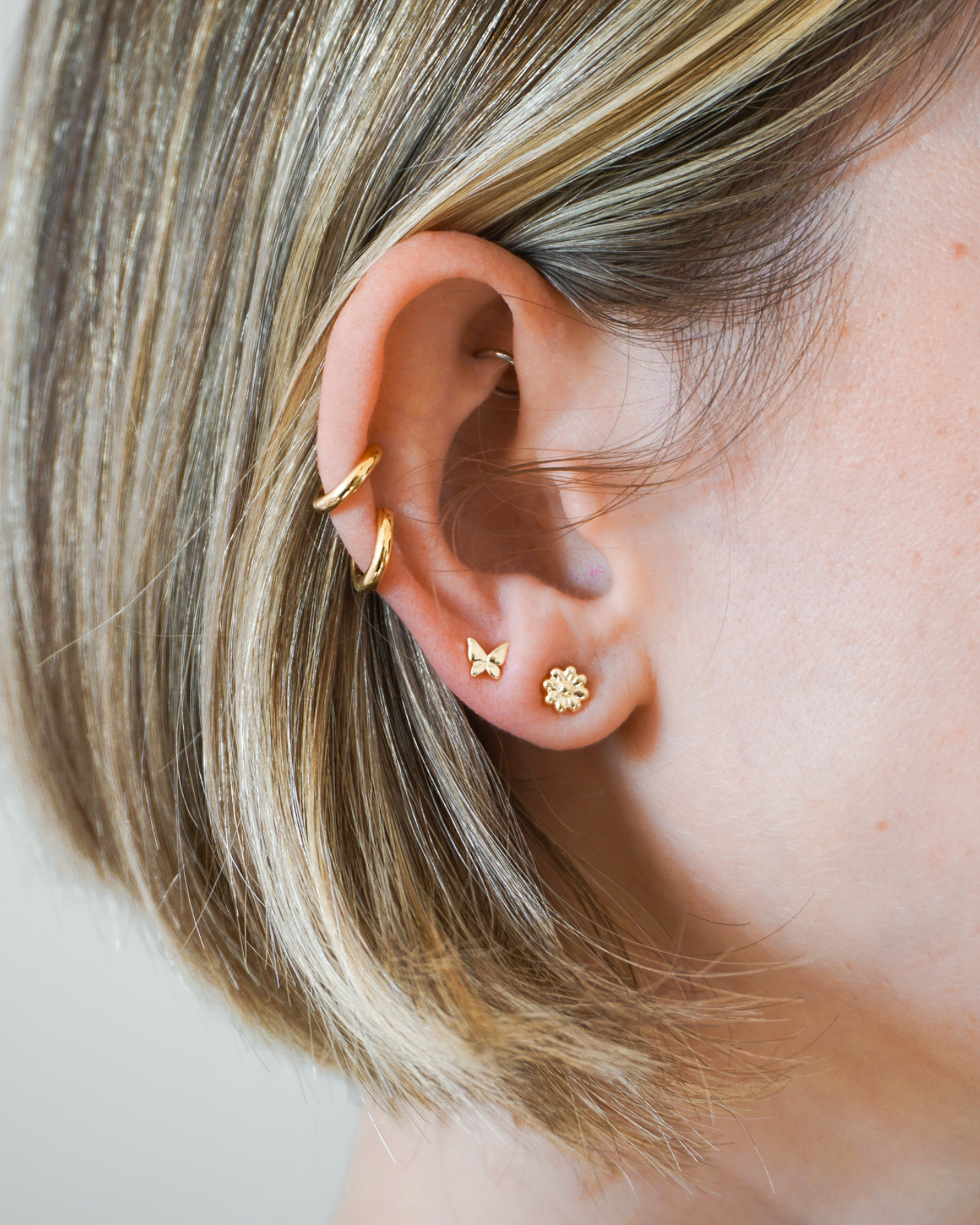 Single Lil Butterfly Stud Gold