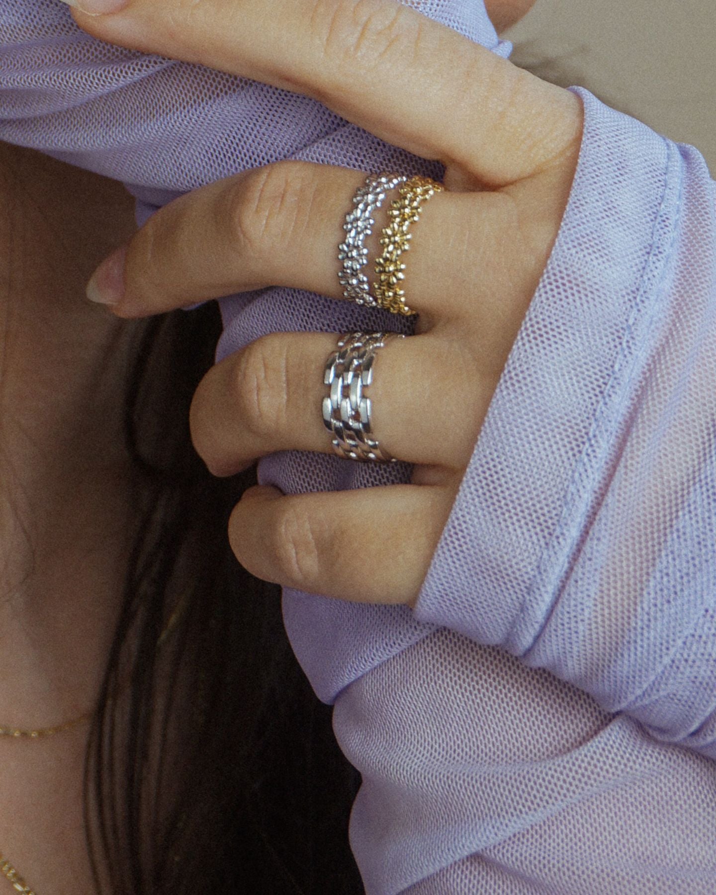 Linked Souls Ring Silver