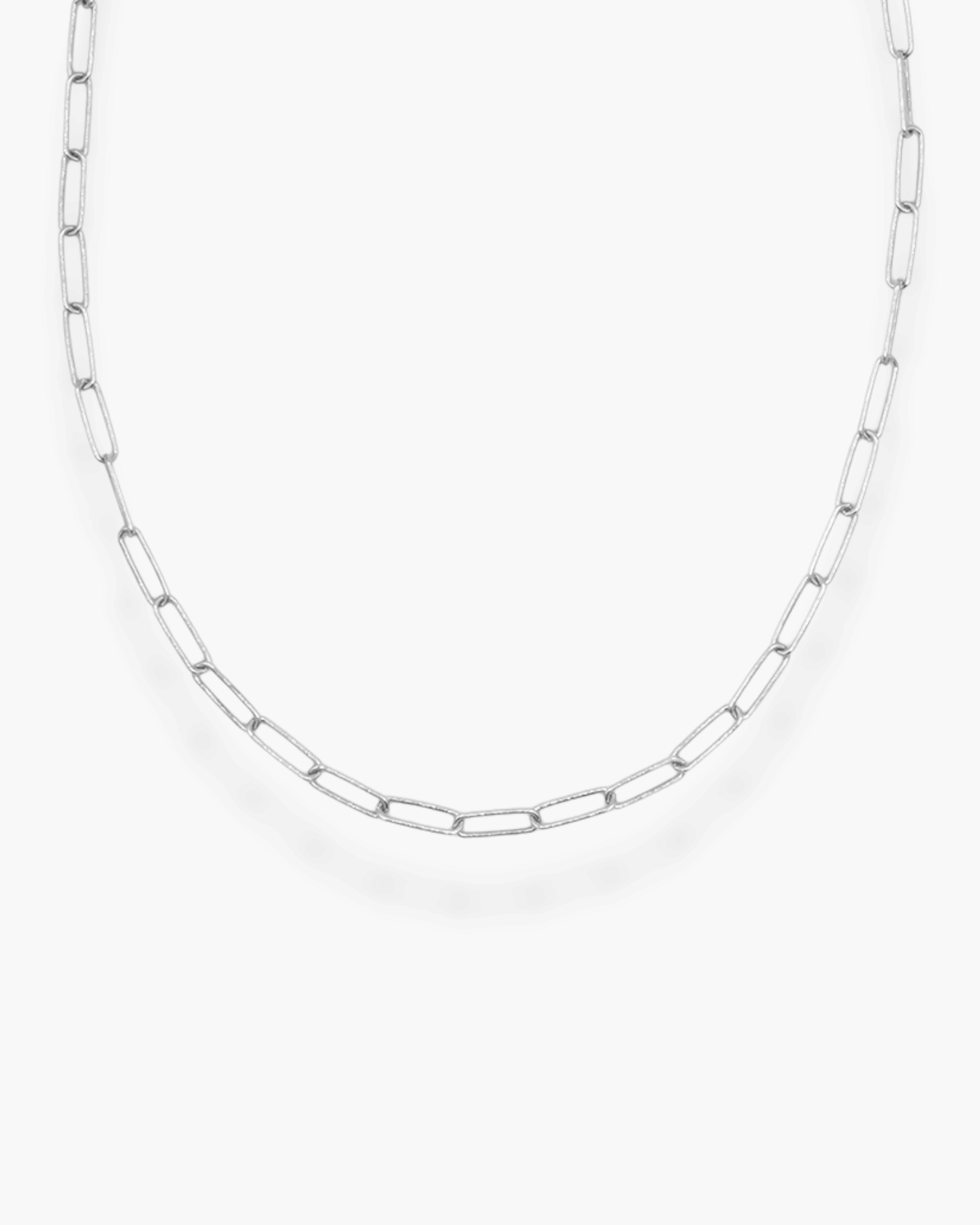 Long Link Necklace Silver