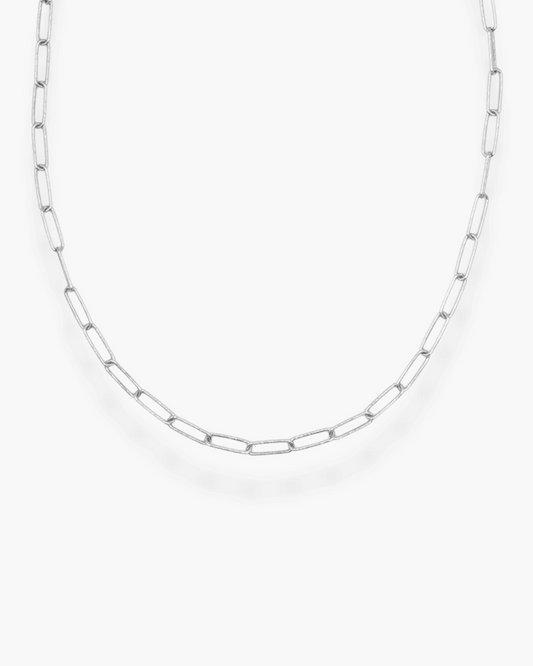 Long Link Necklace Silver