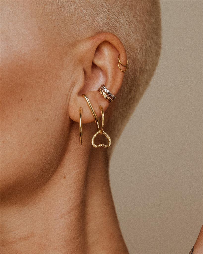 Twistin'n'Turnin' Creolen Charm Gold