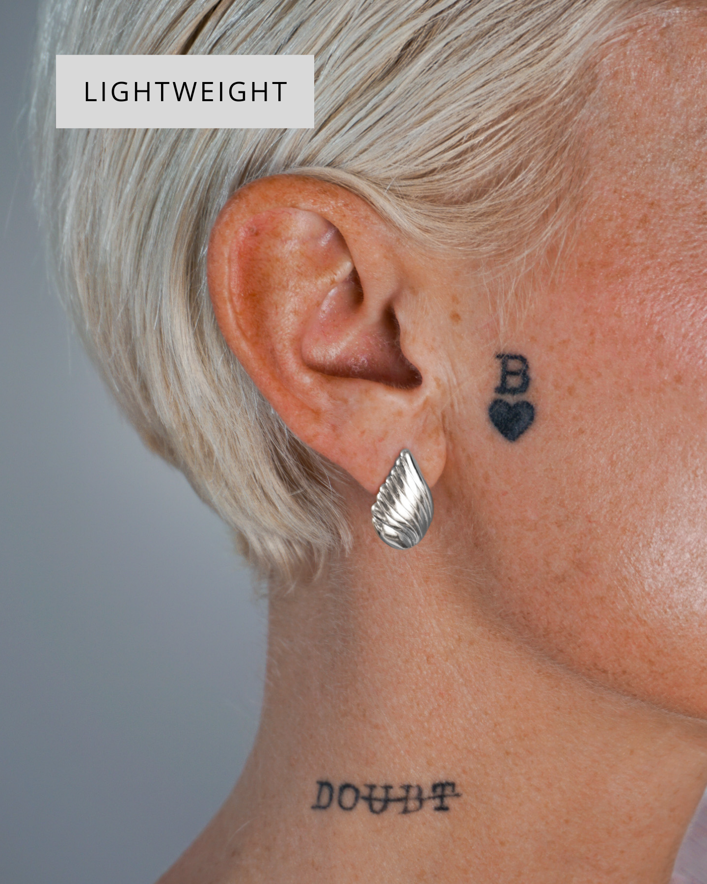 Granny Vintage Ear Studs Silver