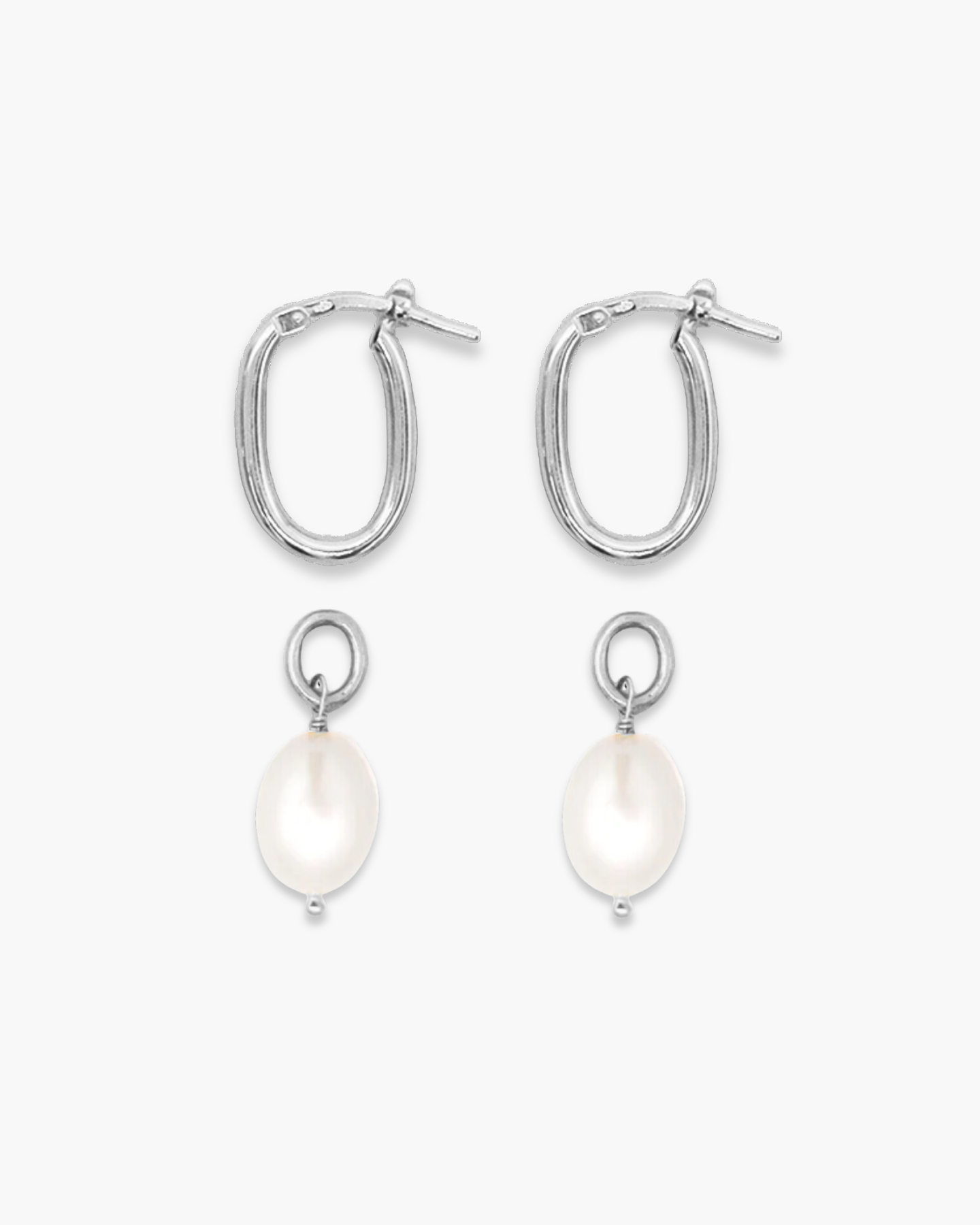 Oh(!)val x Moonlight Creolen Set Silver