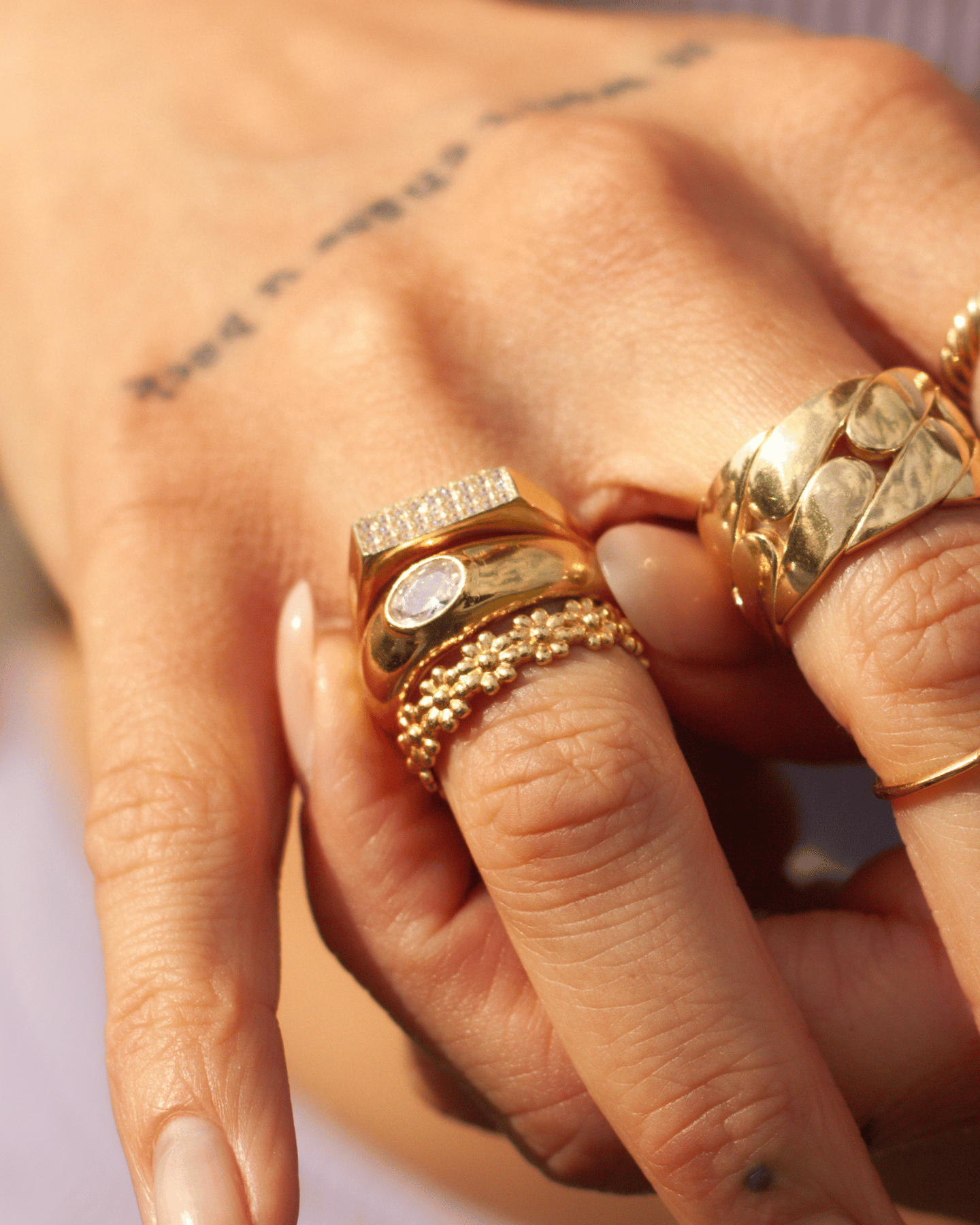 Oval Bling Ring Silver