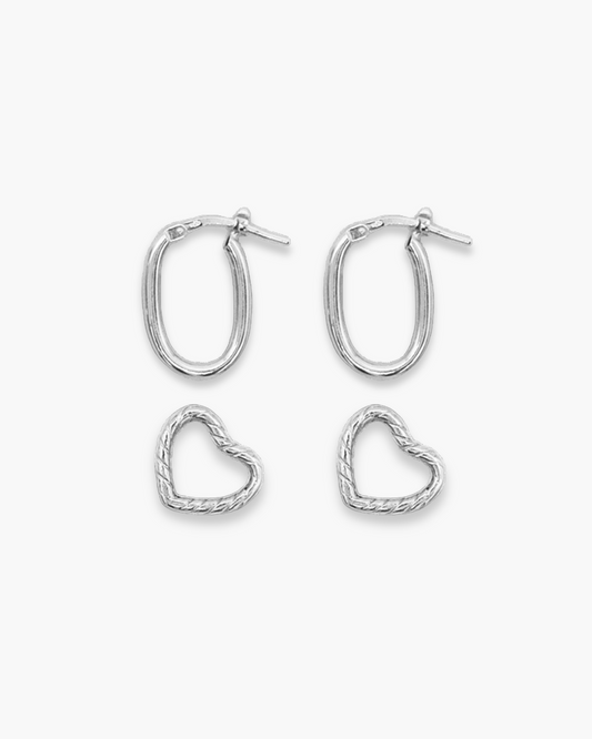 Oh(!)val x Twistin'n'Turnin' Creolen Set Silver