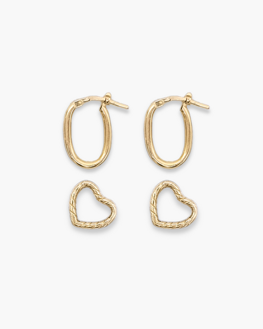 Oh(!)val x Twistin'n'Turnin' Creolen Set Gold