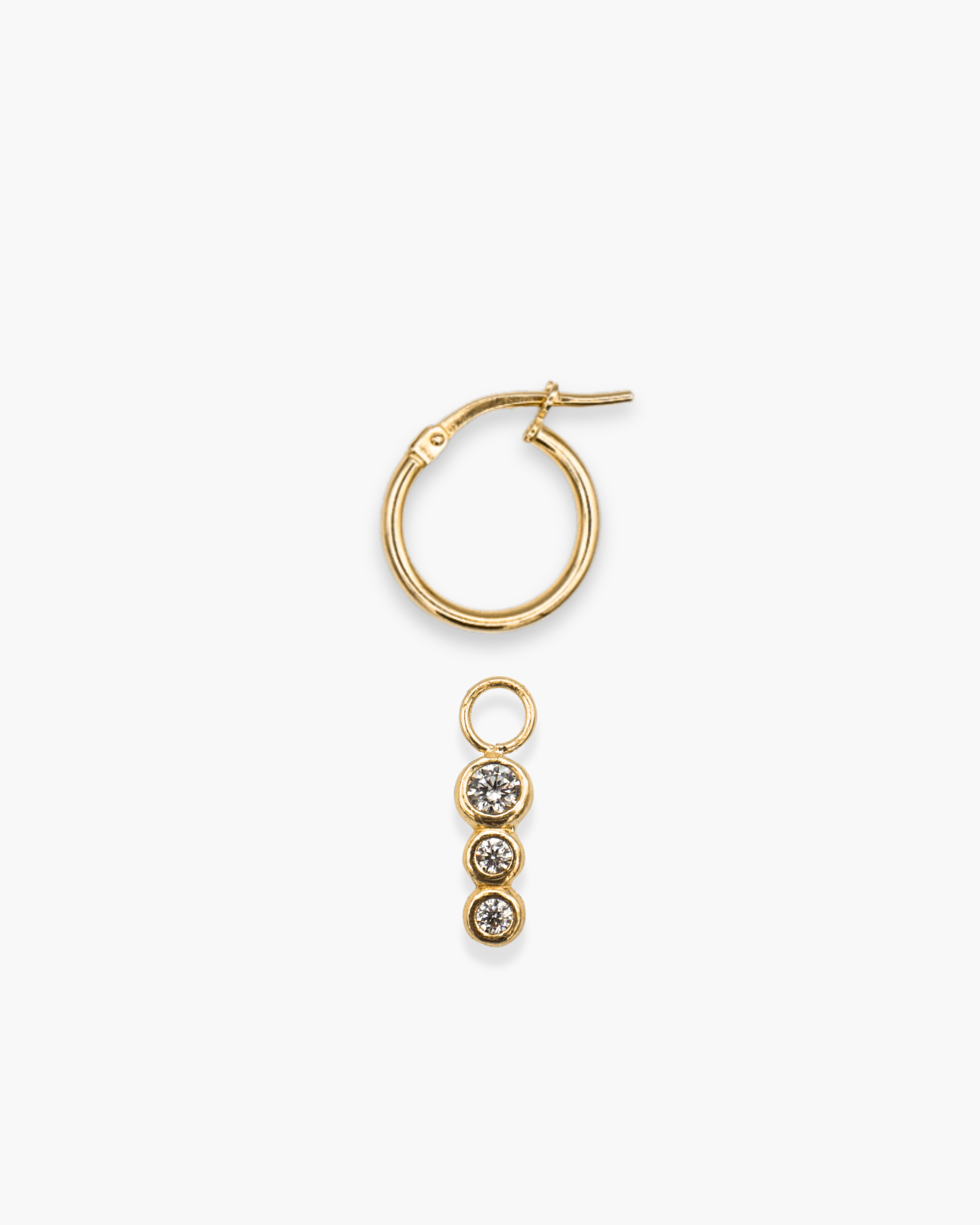 Single Lil 3Some Hoop Gold