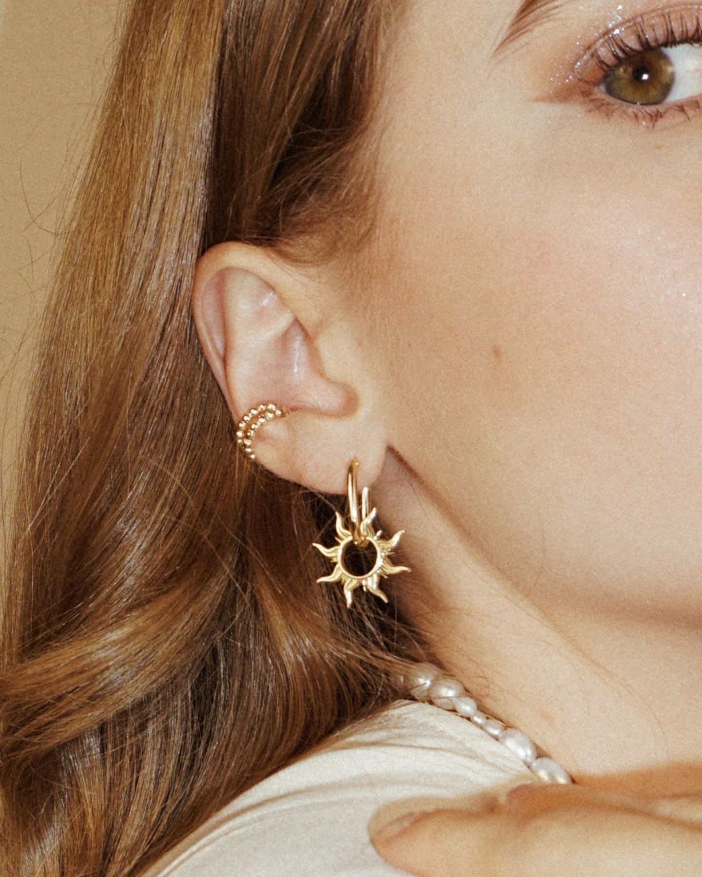 Sunday Sun Earring Set Gold