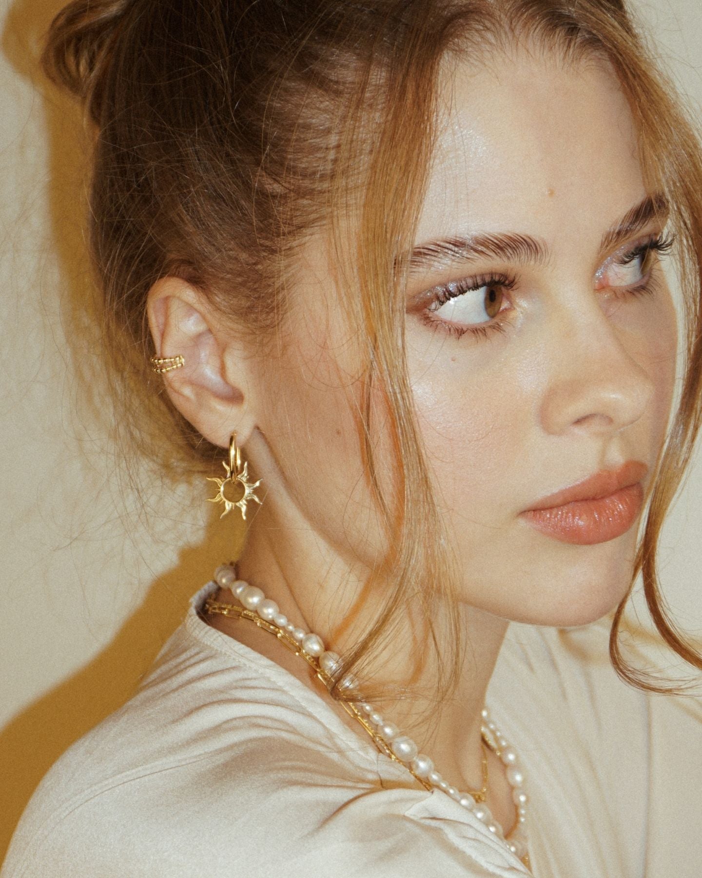 Sunday Sun Earring Set Gold
