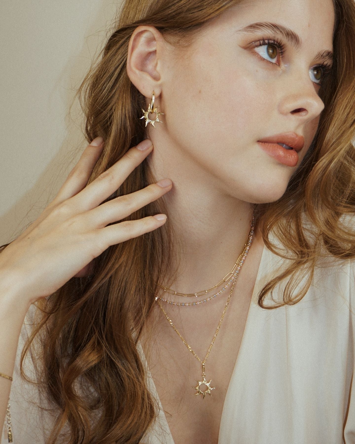 Sunday Sun Earring Set Gold