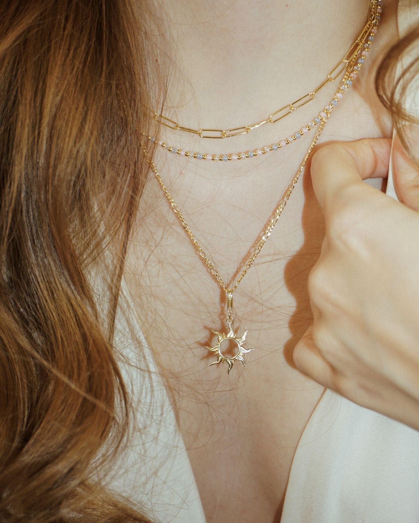 Sunday Sun Necklace Gold