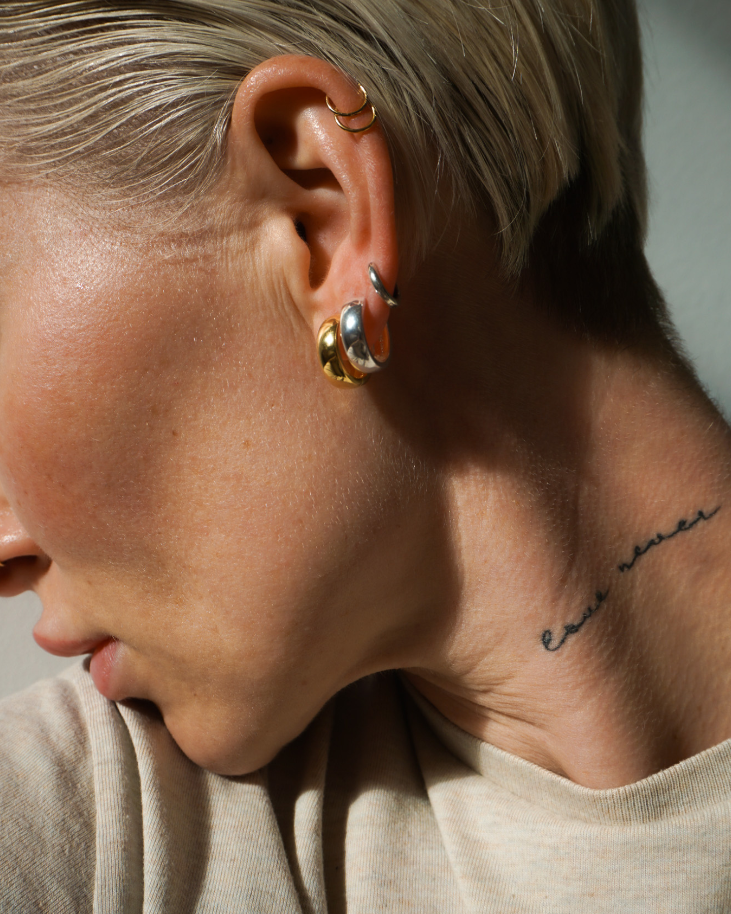 Thicker Sleek Huggies Silver