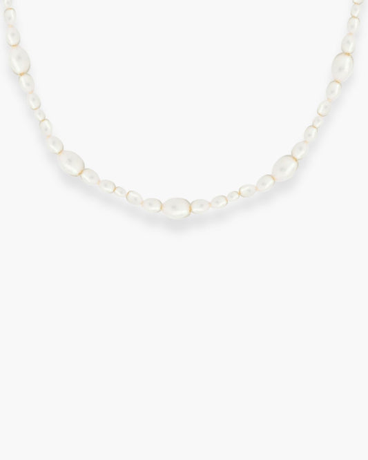 Thru Thick'n'Thin Pearl Necklace Silver