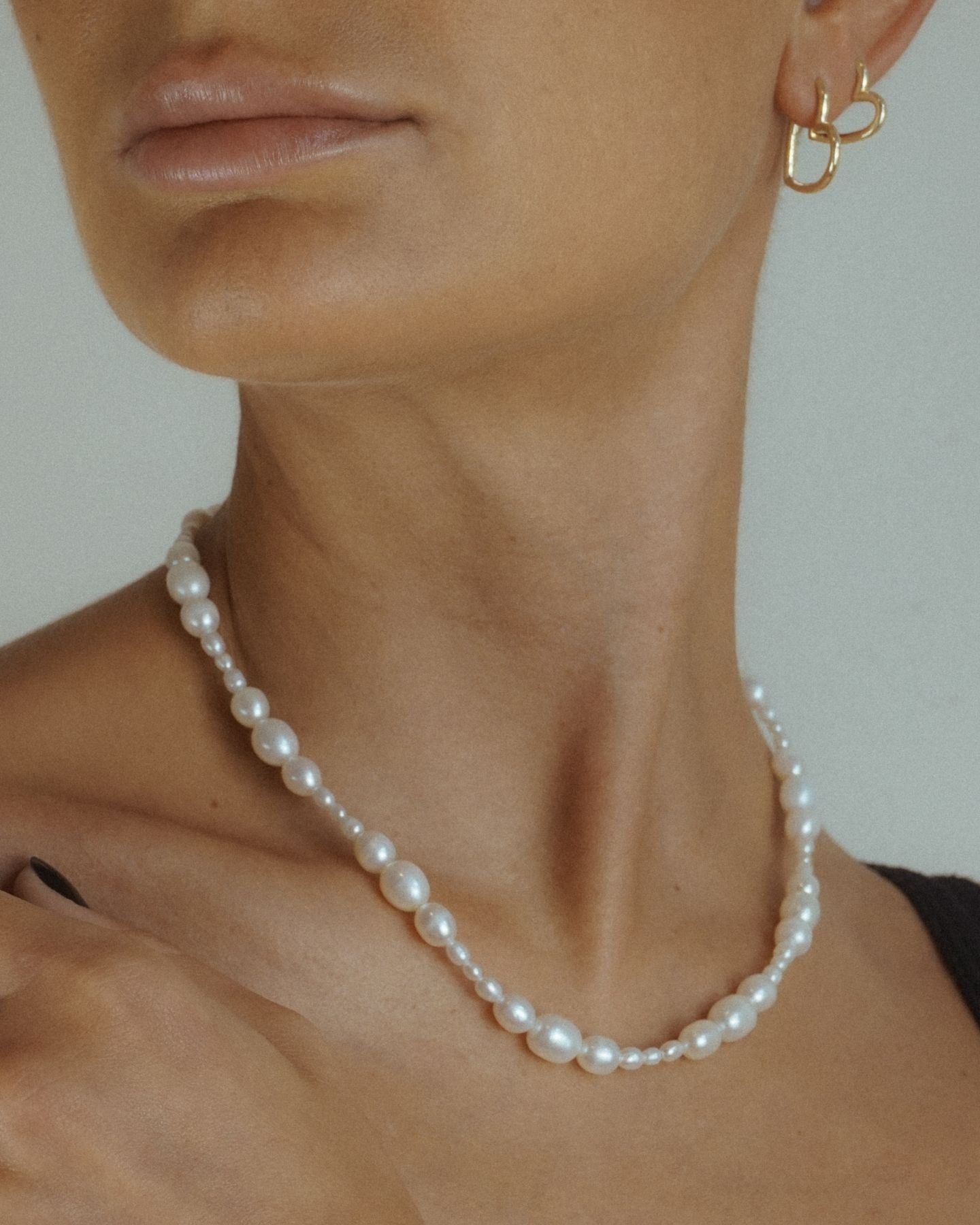 Thru Thick'n'Thin Pearl Necklace Gold