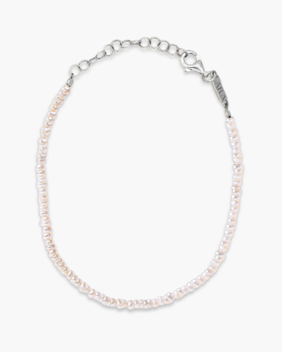 Tiny Freshwater Pearl Bracelet Silver
