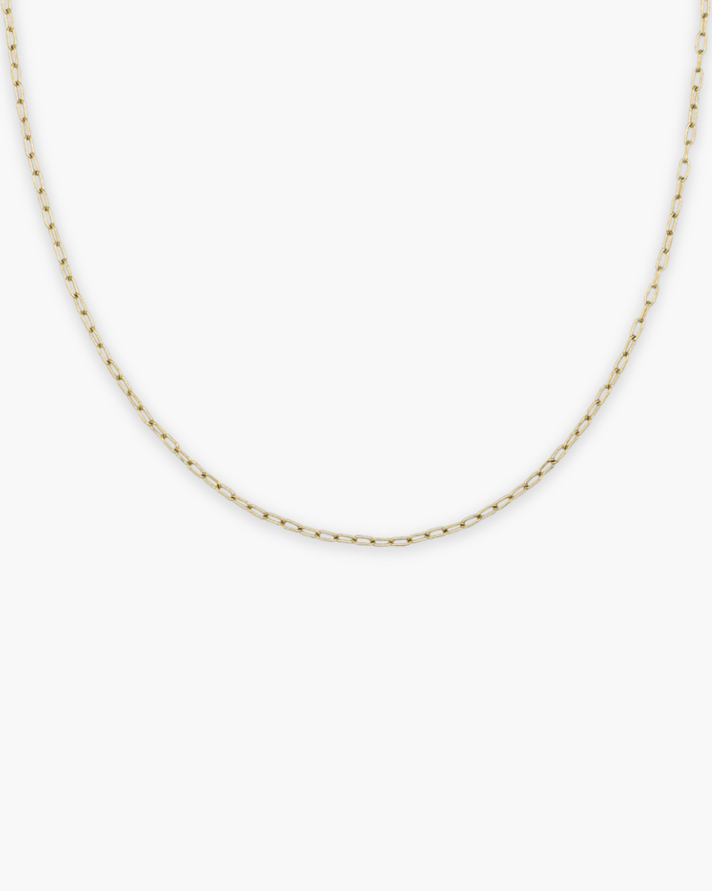 Tiny Paperclip Chain Gold