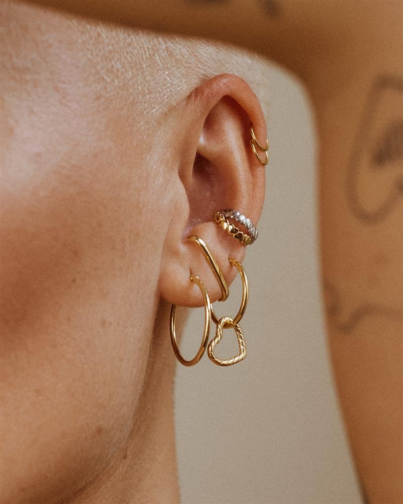 Single Evrydy Hoop L Silver