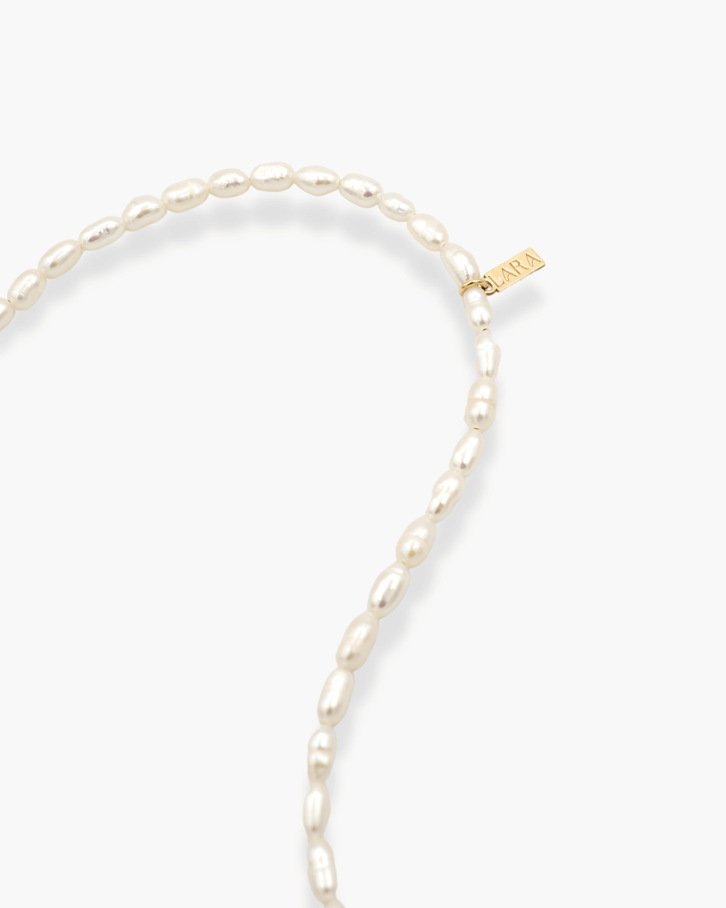 Twistin'n'Turnin' Heart Pearl Necklace Gold