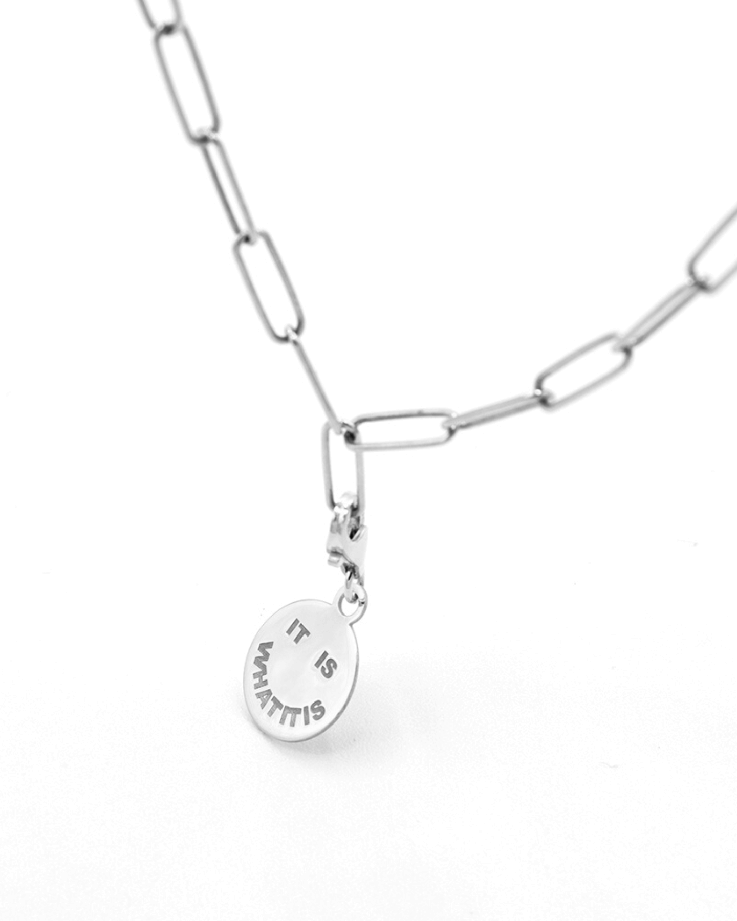 It Is What It Is Necklace Silver