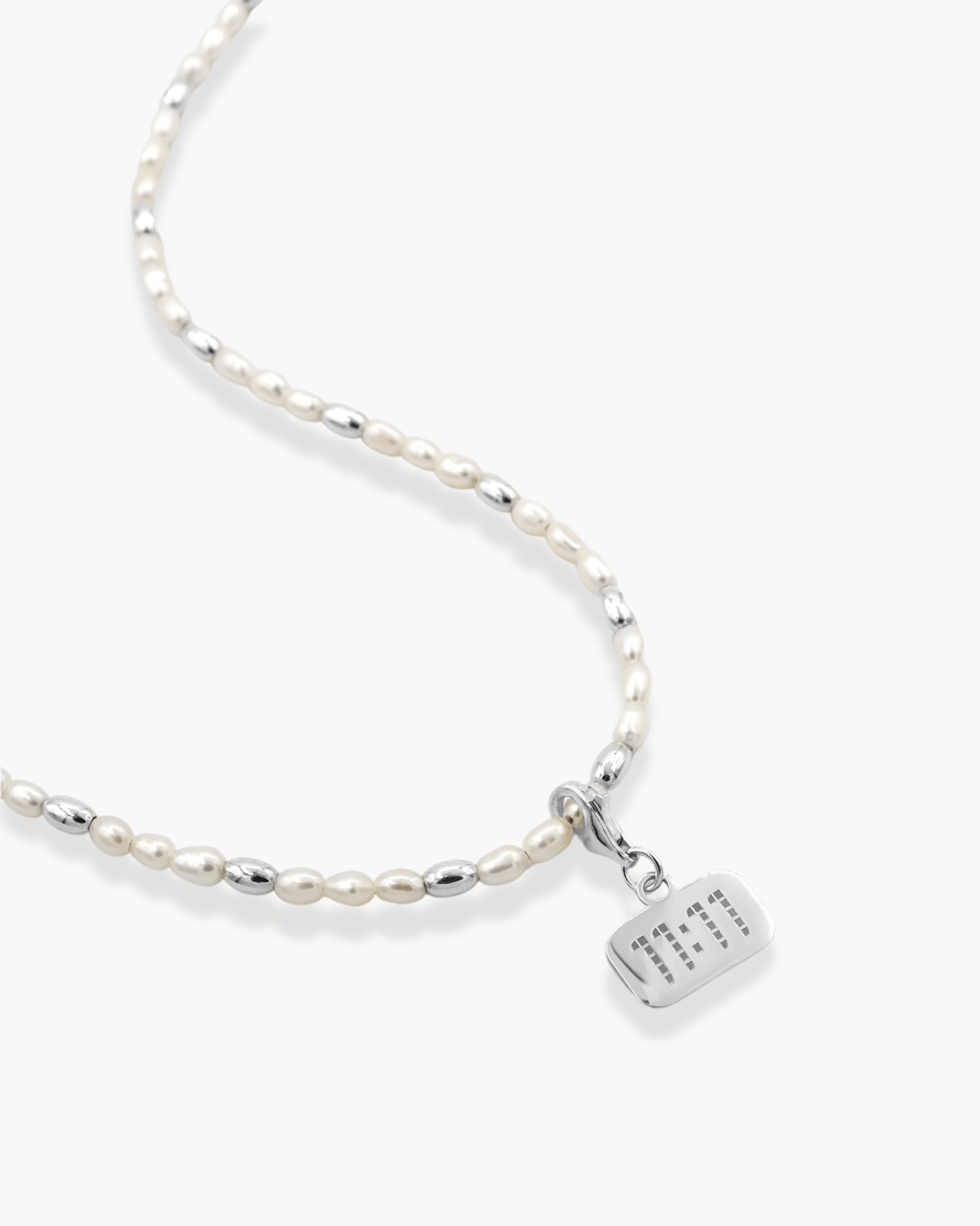 Make A Wish Pearl Necklace Silver