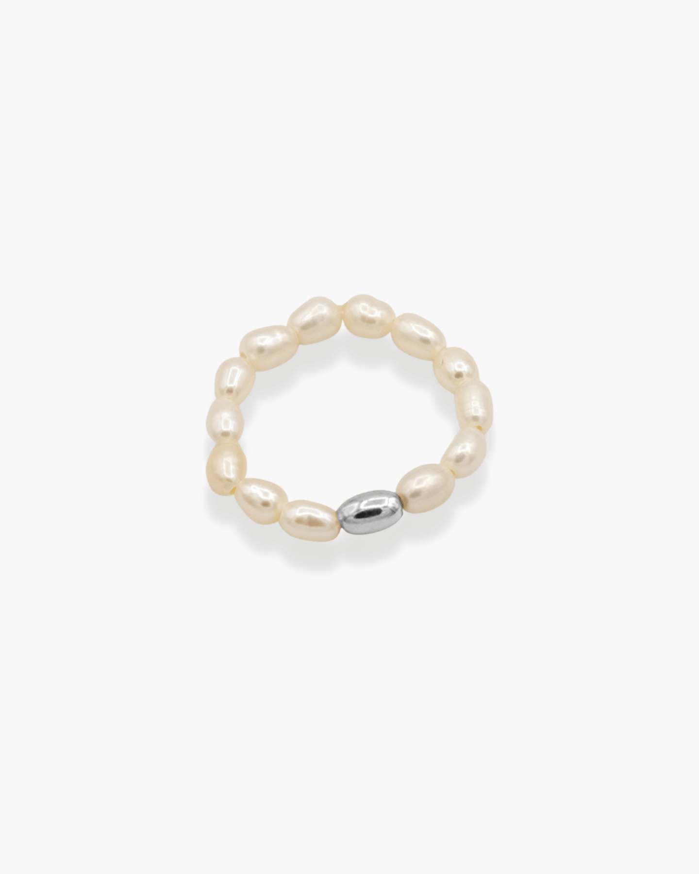 Silvery Pearl Ring