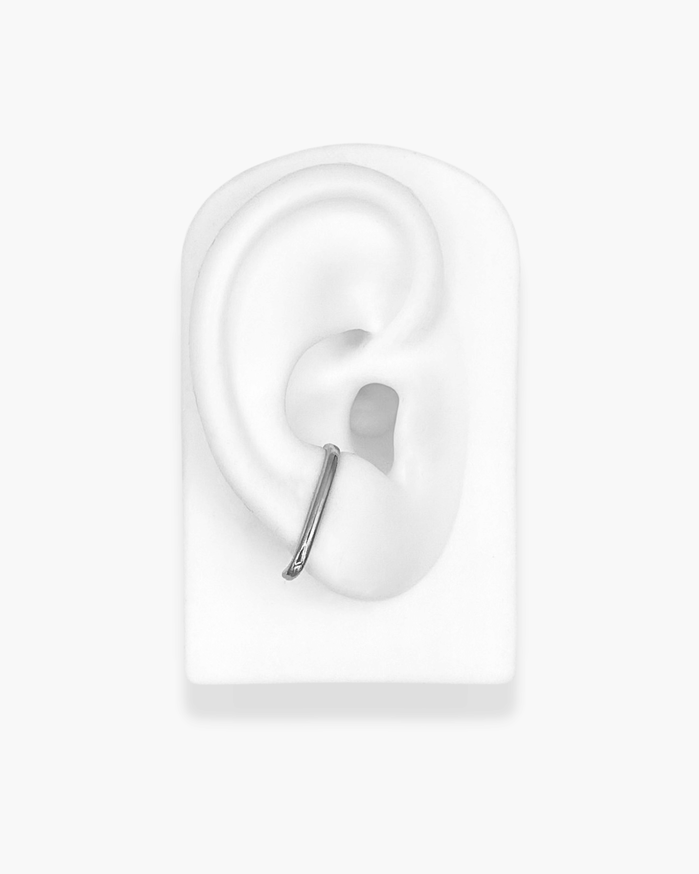 Single Hug Me Stud Earrings Silver