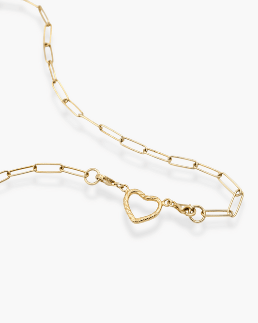 Twistin'n'Turnin' Heart Necklace Gold