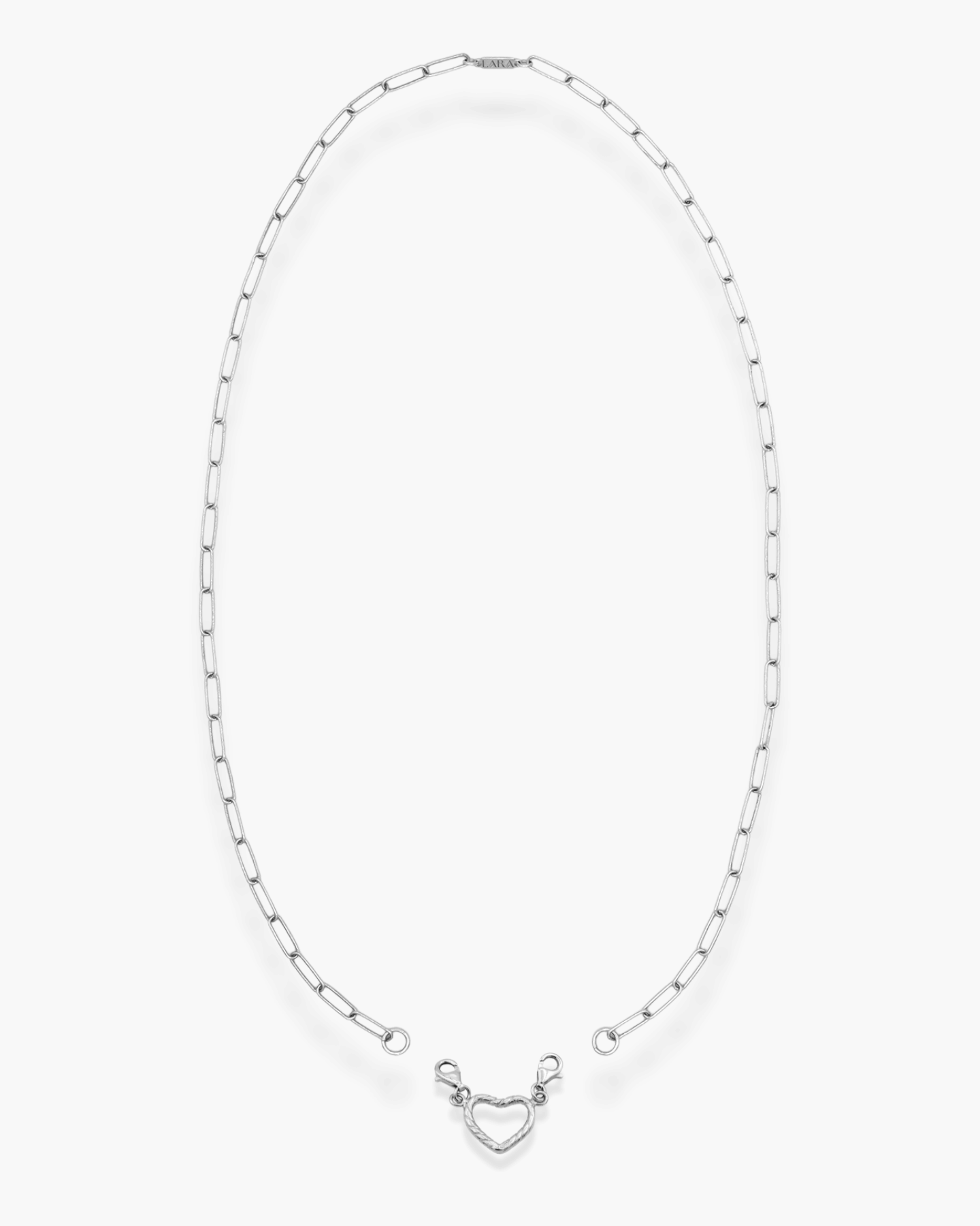 Twistin'n'Turnin' Heart Necklace Silver