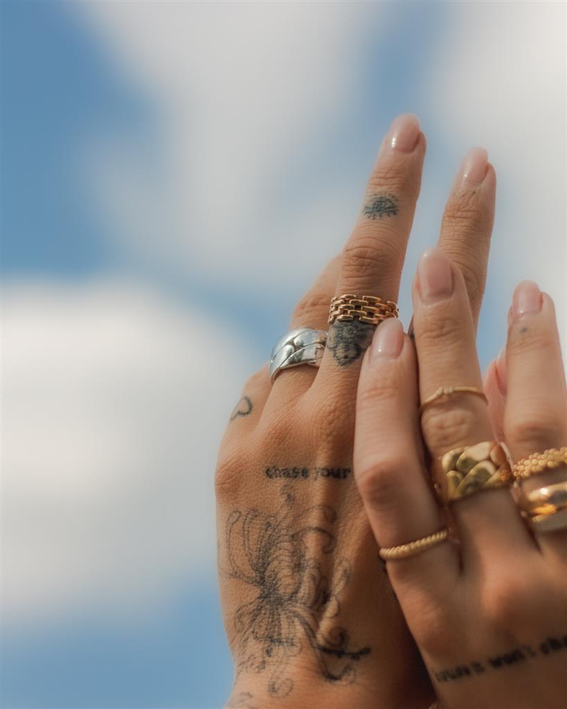 Lara Chain Thick Chain Ring Silver – Lara The Label