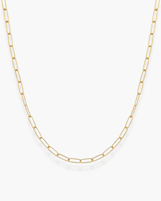 Long Link Necklace Gold